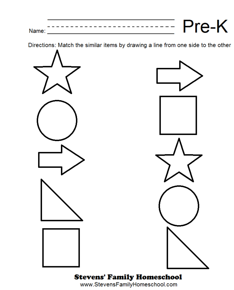 Printable Worksheets For Pre Kindergarten