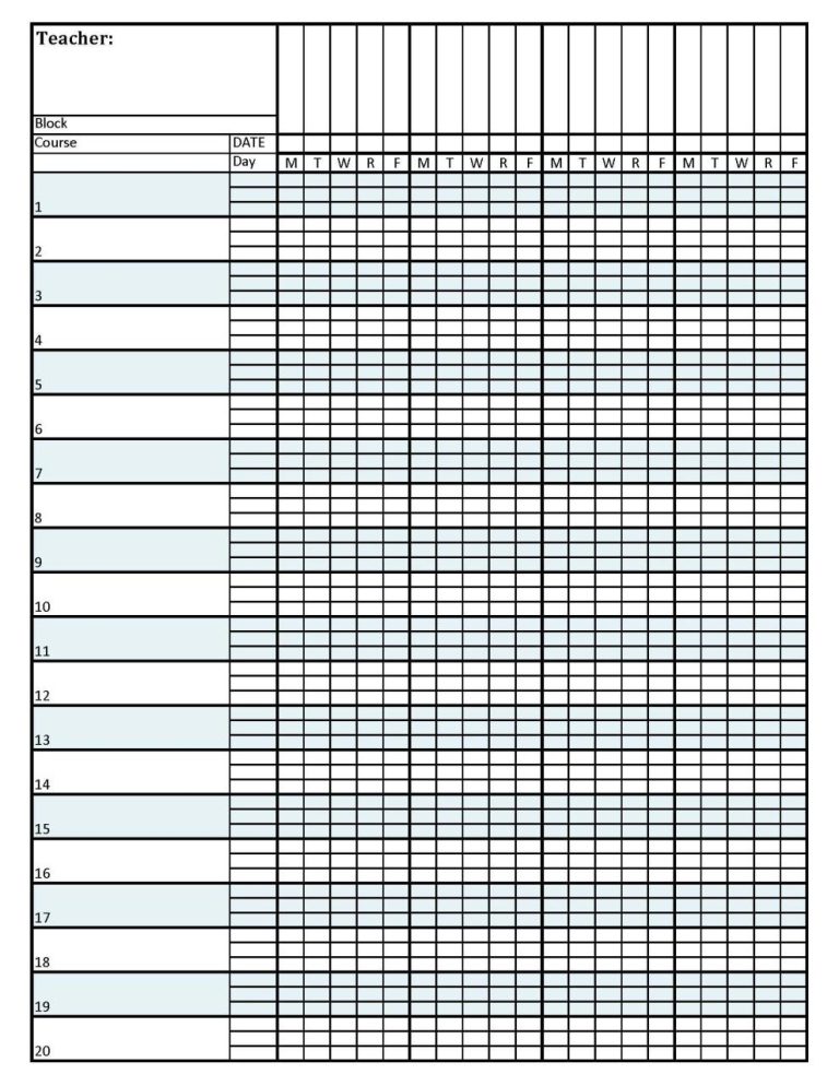 Grading Sheet Free