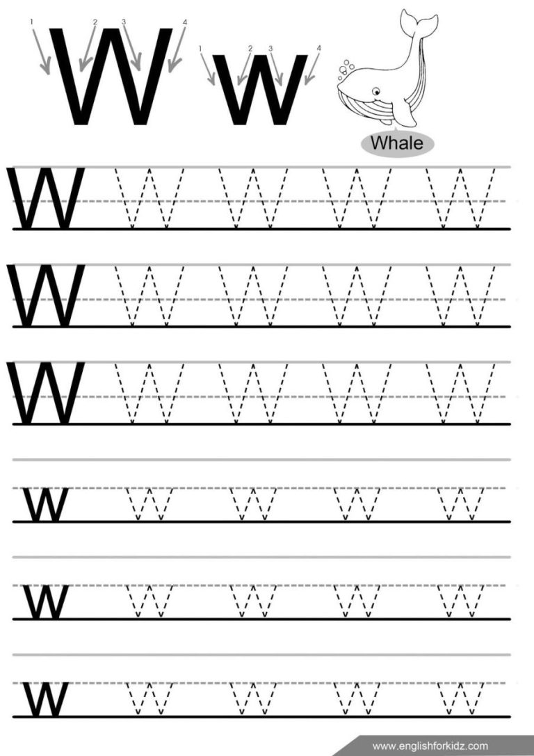 Letter W Worksheets Free Printables