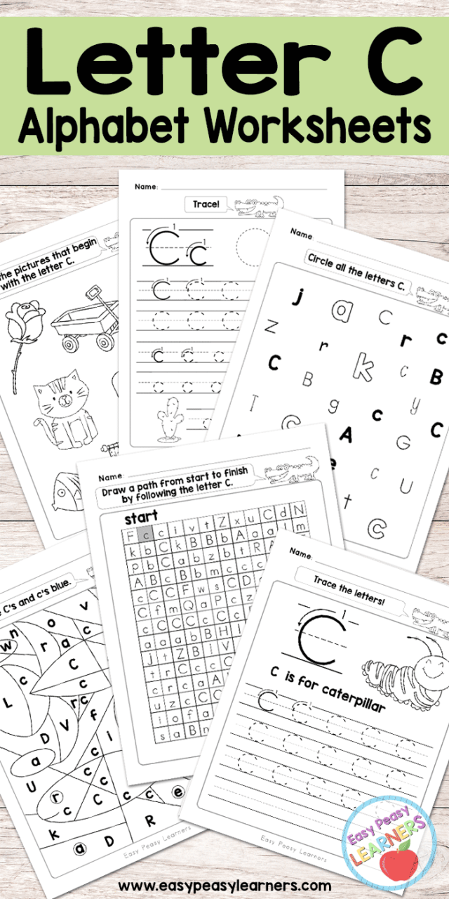 Letter C Worksheets Preschool Free