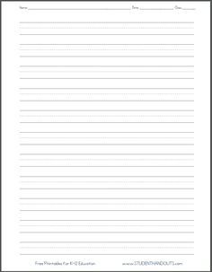 Blank Handwriting Worksheets For Adults