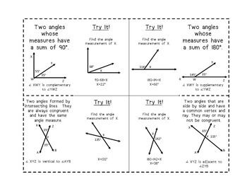 Complementary And Supplementary Angles Worksheet Pdf