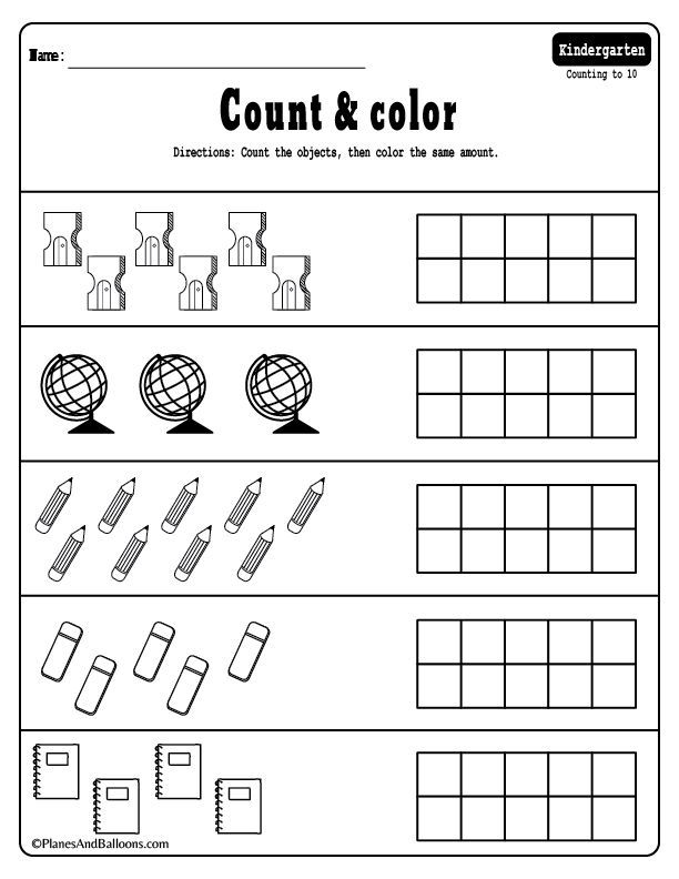 Common Core Kindergarten Math Worksheets Pdf