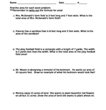 Grade Age Word Problems Worksheet