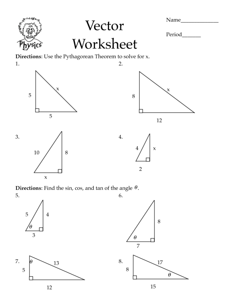 Pythagorean Theorem Worksheet Geometry