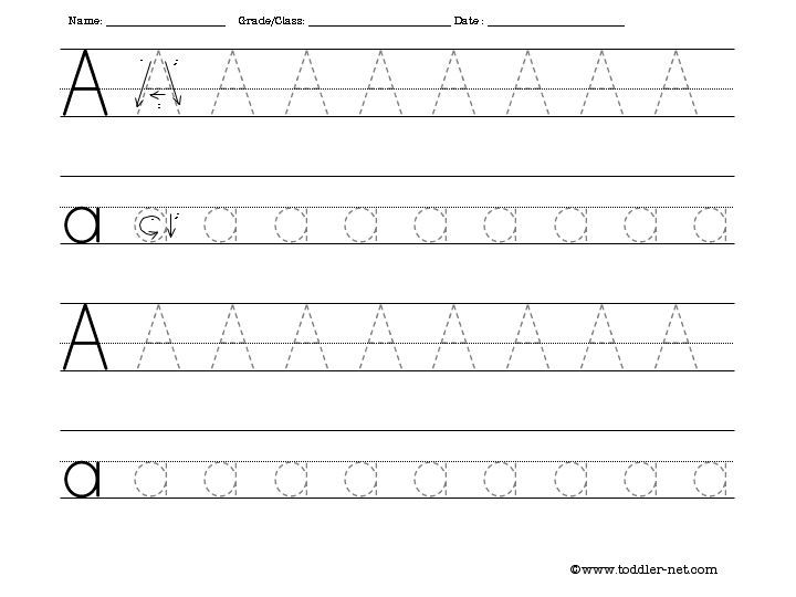 Letter A Worksheets For Preschoolers Free