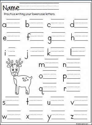 Practice Writing Letters Kindergarten