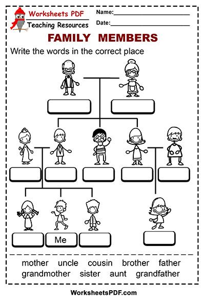 Family Worksheets Pdf