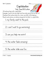 Capitalization And Punctuation Worksheets Free