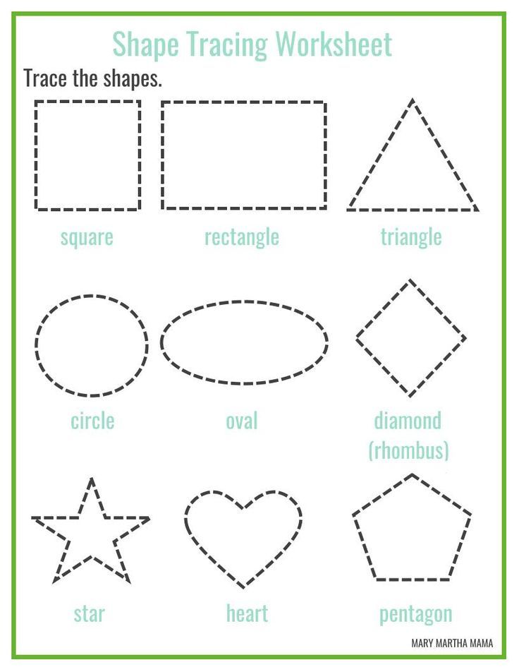 Preschool Shapes Worksheets Free