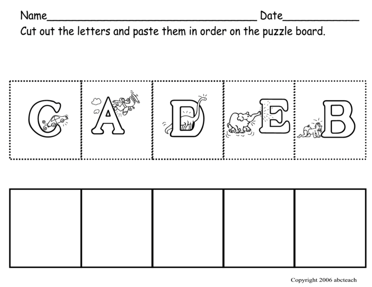 Abc Worksheets Printable