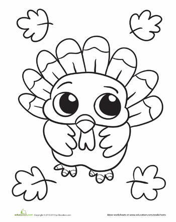 Thanksgiving Coloring Sheets For Toddlers