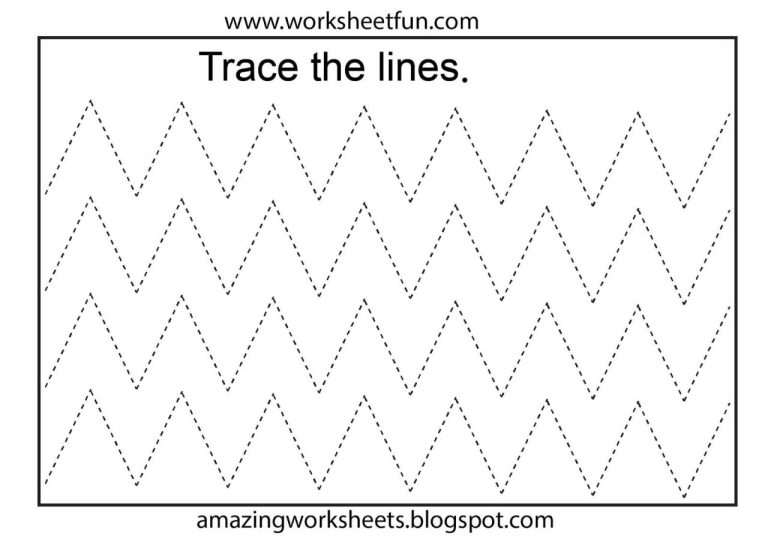 Tracing Preschool Worksheets Printable