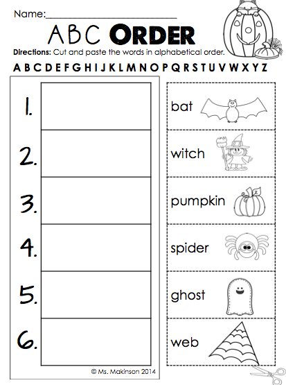 1st Grade Halloween Reading Worksheets