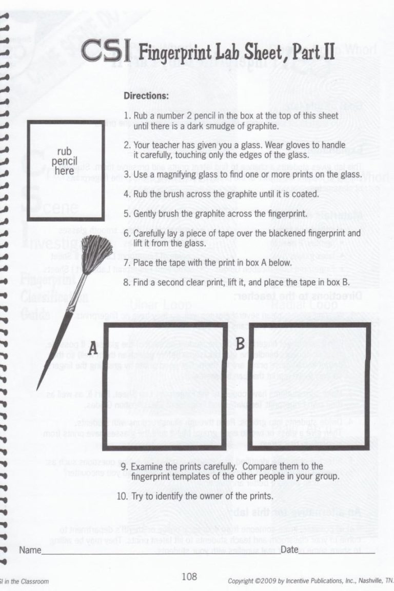 Dna Fingerprinting Activity Worksheet Pdf