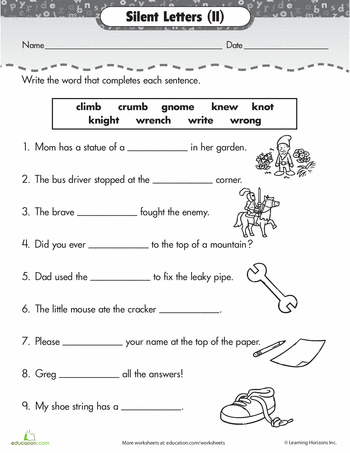 Free Phonics Worksheets For 2nd Grade