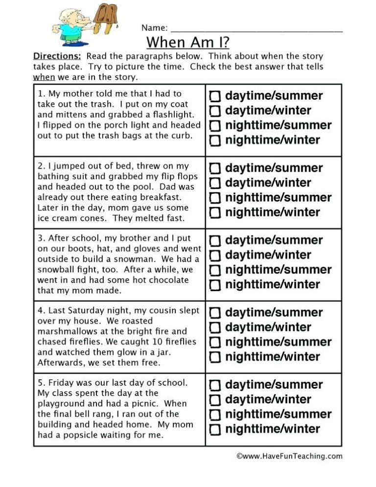 Inference Worksheets 3rd Grade Free