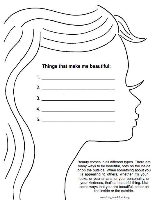 Self Esteem Worksheets For Adults