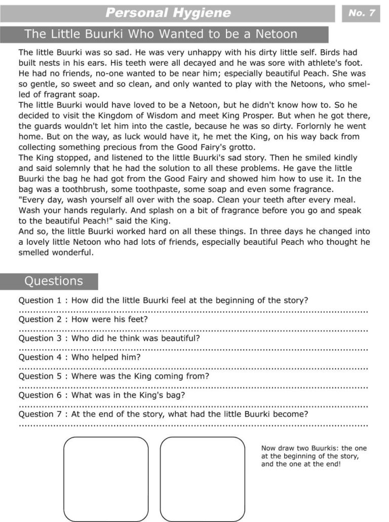 Personal Hygiene Worksheets Free