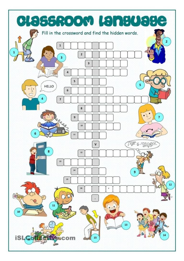 Esl Classroom Language Worksheet