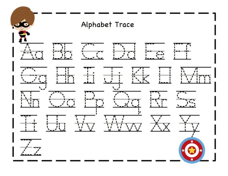 Traceable Free Alphabet Tracing Sheet