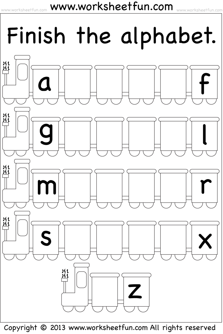 Alphabet Worksheets For Kindergarten English