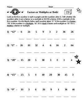 Multiples Worksheet Pdf