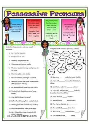 Personal And Possessive Pronouns Worksheet Answers