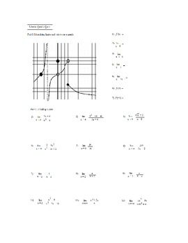 Limits Worksheet With Answers