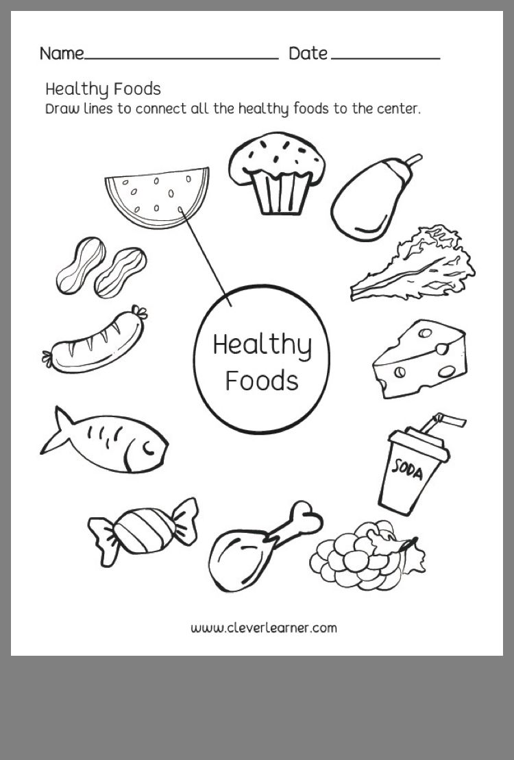 Food Worksheet For Toddlers