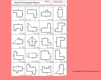 Composite Figures Worksheet Answers