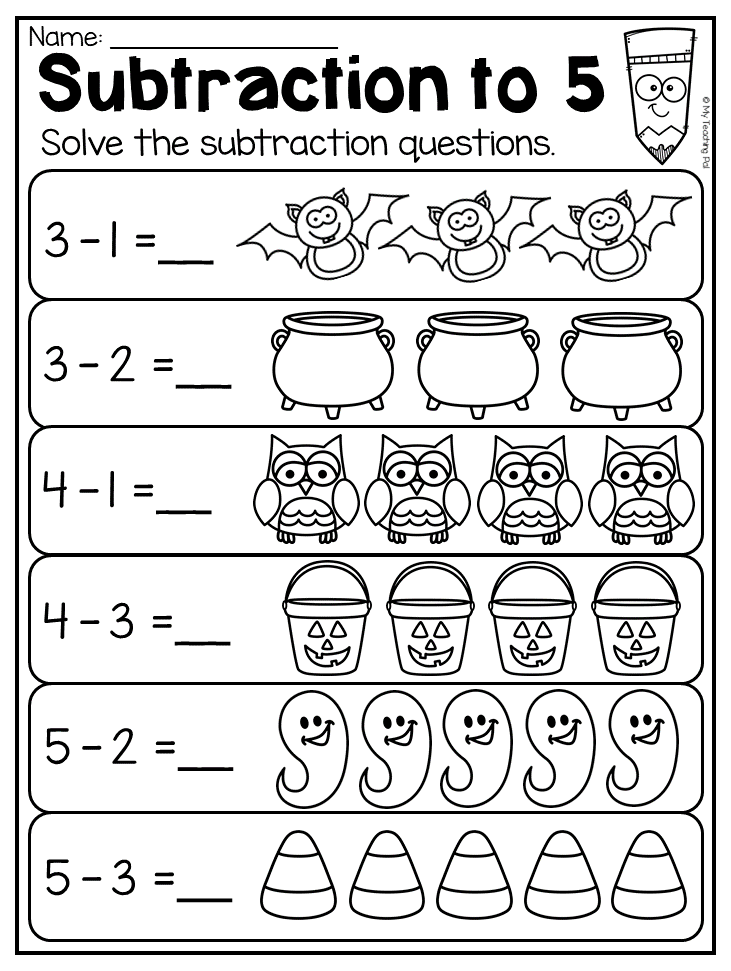 Halloween Math Worksheets Kindergarten