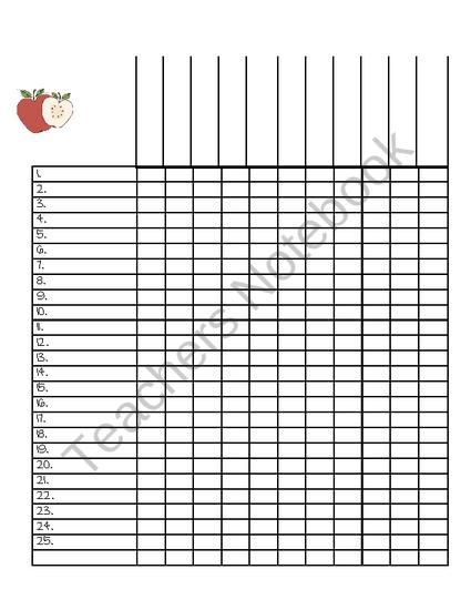 Grading Sheets Template