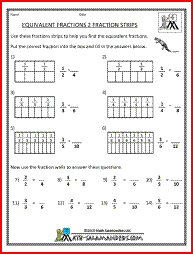 Equivalent Fractions Worksheets Grade 4