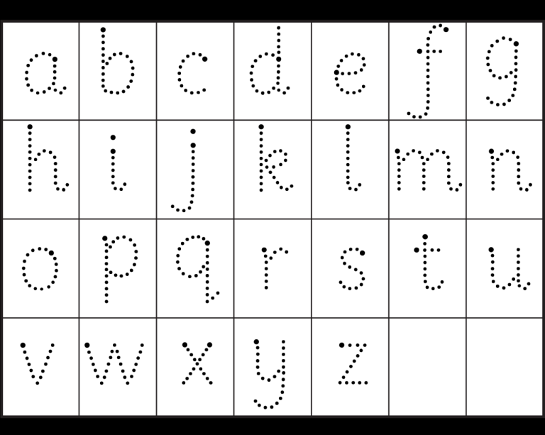 Traceable Lower Case Letters