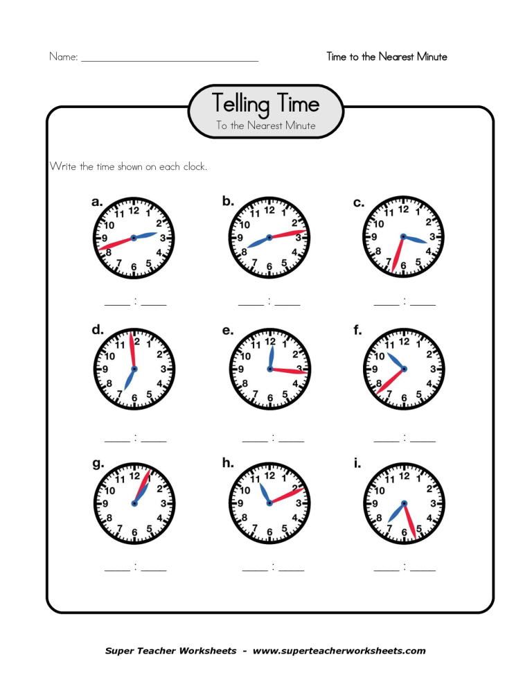 Esl Telling Time Worksheets Pdf