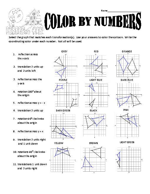 Translation Worksheet Math