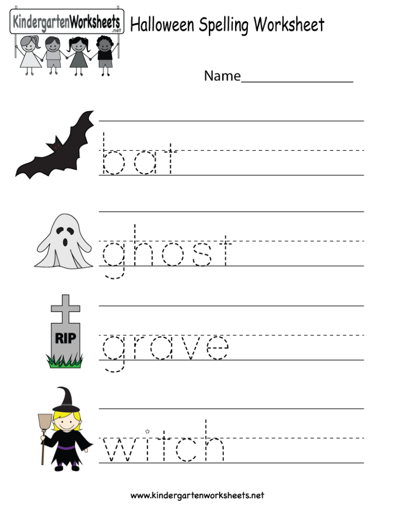 Halloween Worksheets For Kindergarten