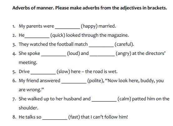 Adverb Worksheets Pdf Grade 5