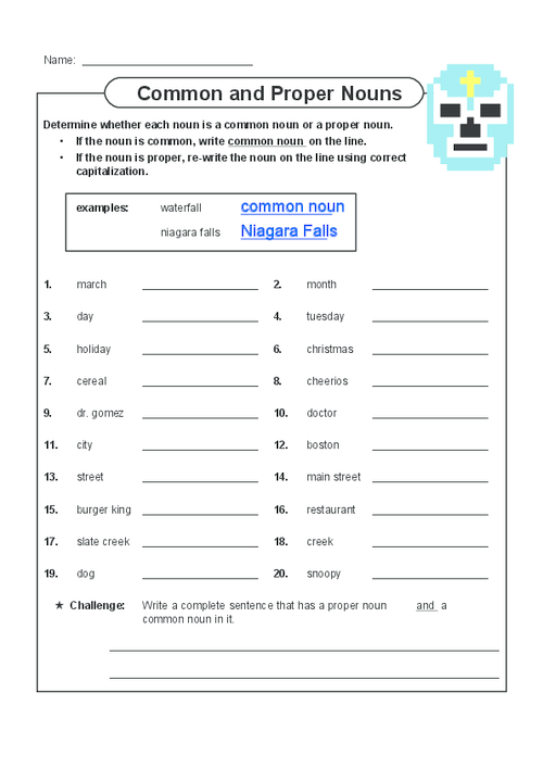 Types Of Nouns Worksheet For Class 3