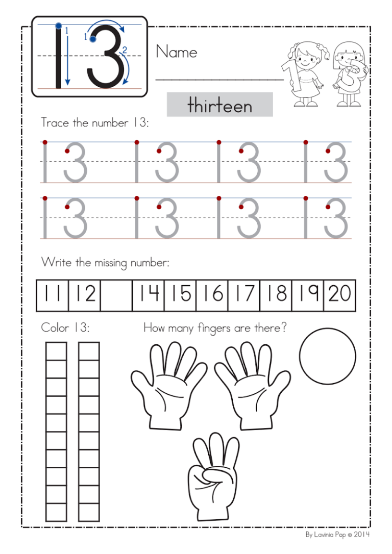 Numbers Worksheets Preschool