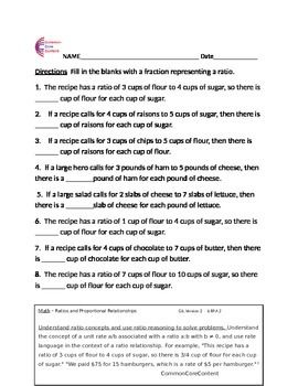 Proportion Word Problems Worksheet Answer Key