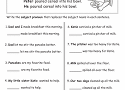 Identifying Nouns Worksheet 3rd Grade