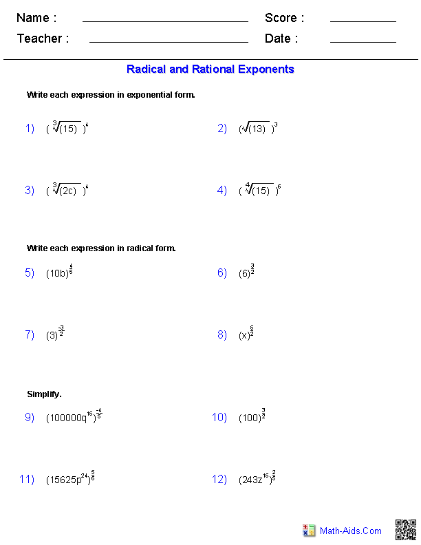 Solving Exponential Equations Worksheet Doc