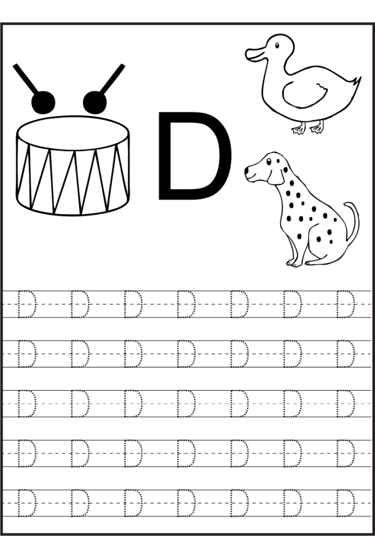 Tracing Worksheets Letter D Worksheets Pdf Free Printables