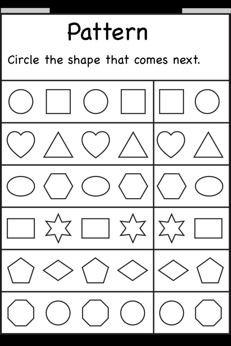 Free Printable Worksheets For Preschool And Kindergarten