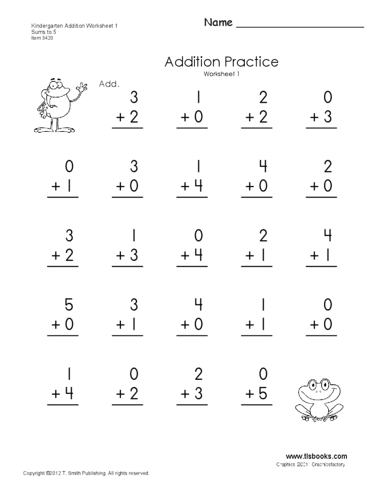 Math Grade 1 Worksheets Addition