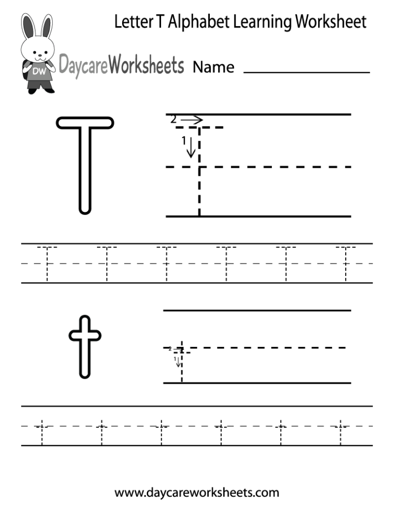 Letter T Worksheets Free Printables