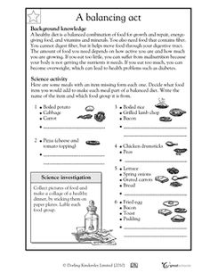 Balancing Act Science Worksheet