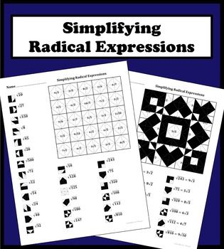 Simplifying Radical Expressions Worksheet Answer Key